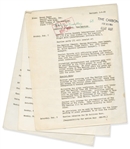 The Beatles Advance Itinerary for Their First Visit to the U.S. -- Original February 1964 Document Includes Their Ed Sullivan Show and a Cancelled Recording of Their Carnegie Hall Concert